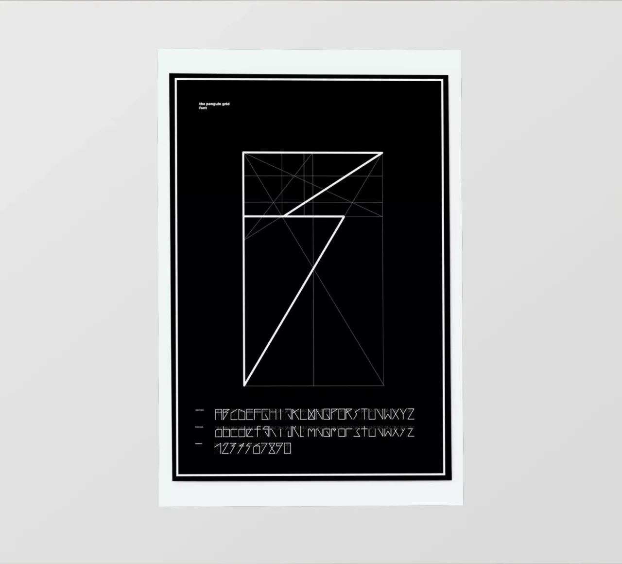 Penguin Grid Font telo in pvc da Marcin Plonka