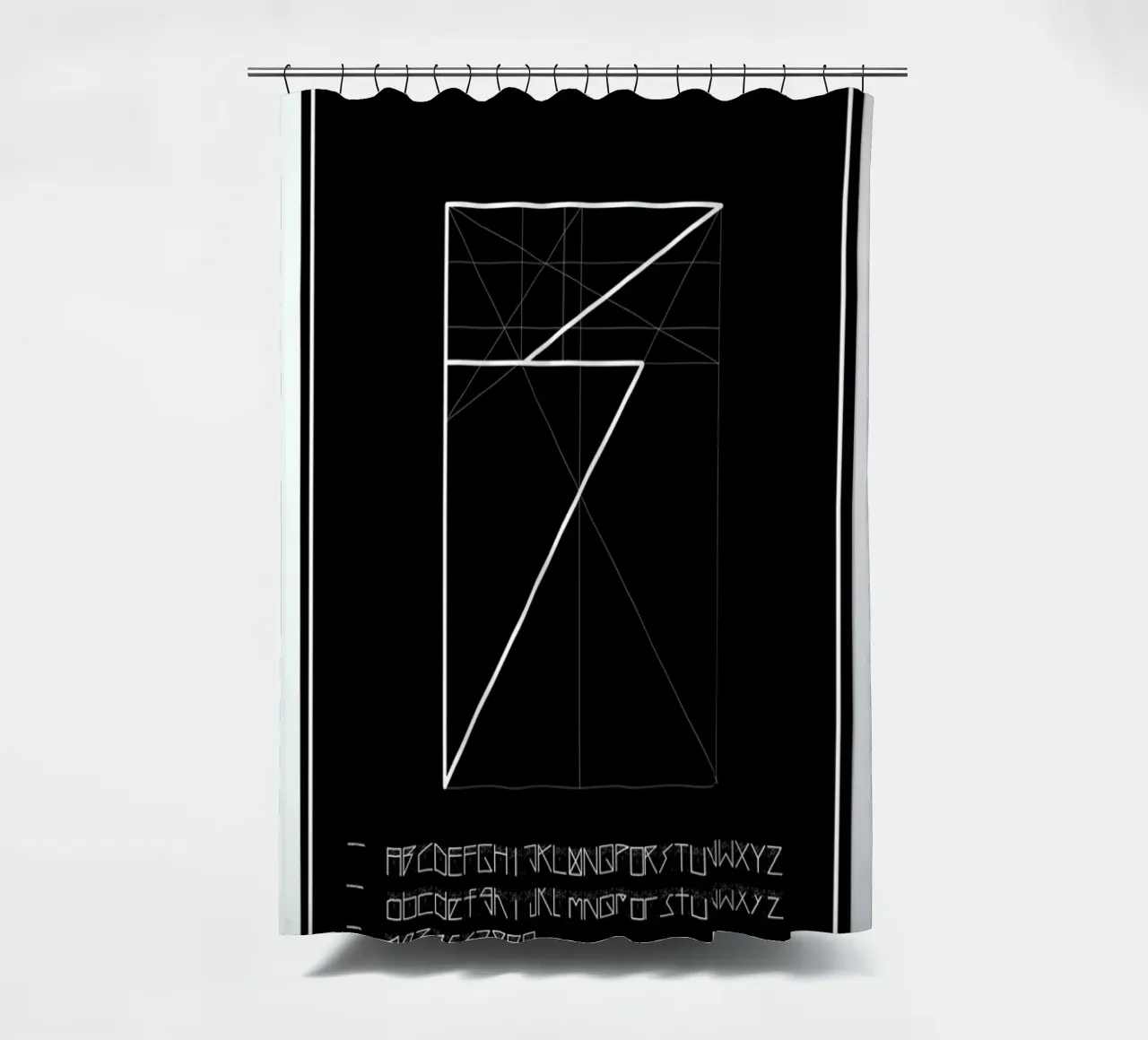 Penguin Grid Font tenda da doccia da Marcin Plonka