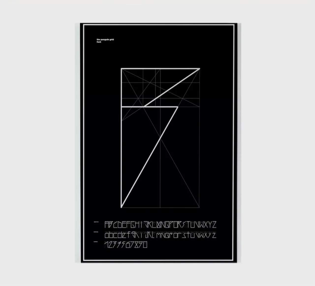 Penguin Grid Font Notizbuch von Marcin Plonka