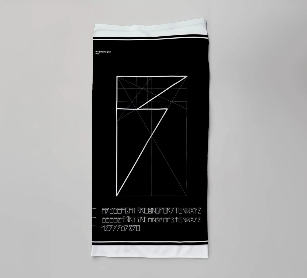 Penguin Grid Font asciugamano da bagno da Marcin Plonka