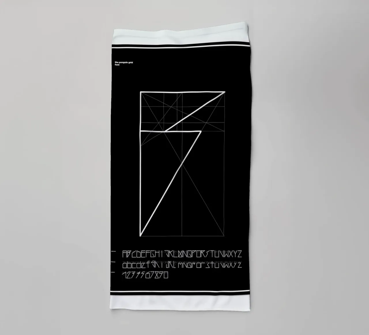 Penguin Grid Font asciugamano da bagno da Marcin Plonka