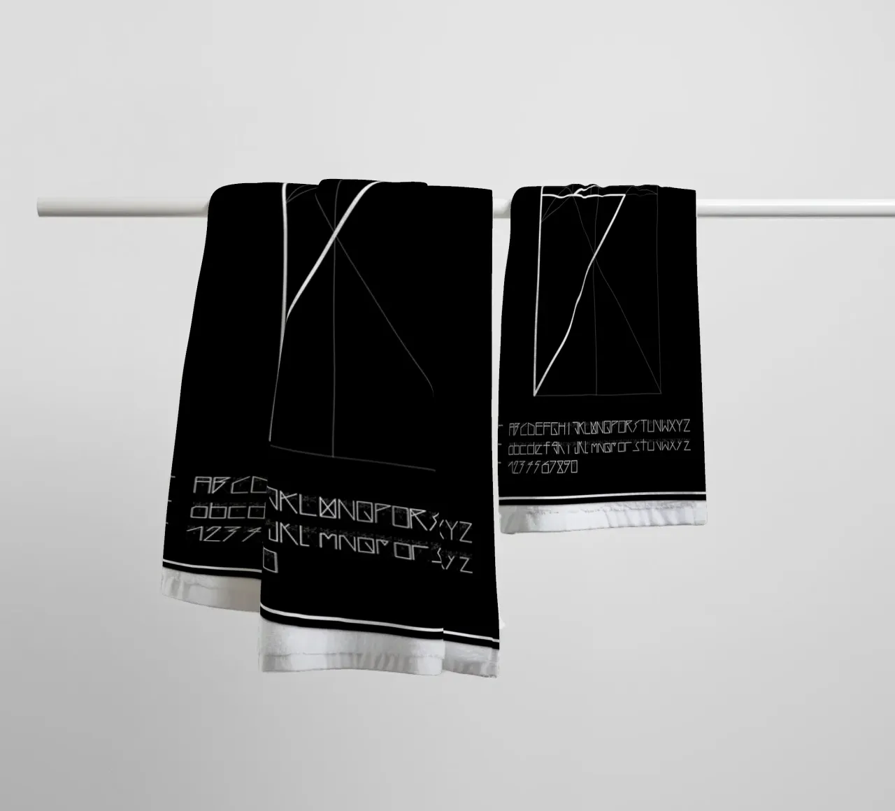 Penguin Grid Font serviette de bain de Marcin Plonka