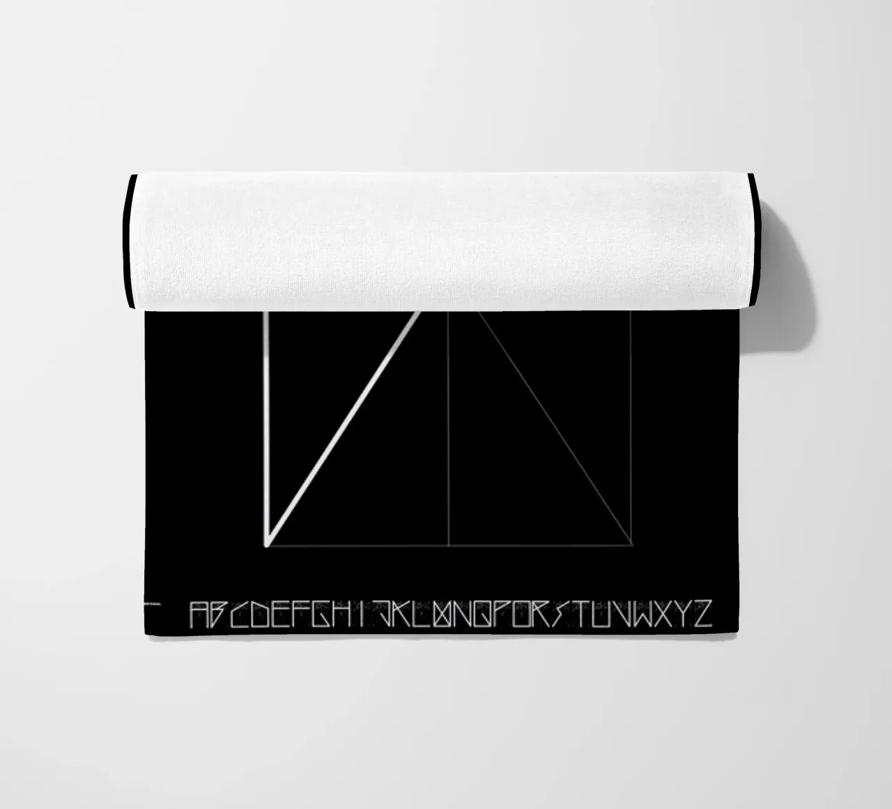 Penguin Grid Font beach towel by Marcin Plonka