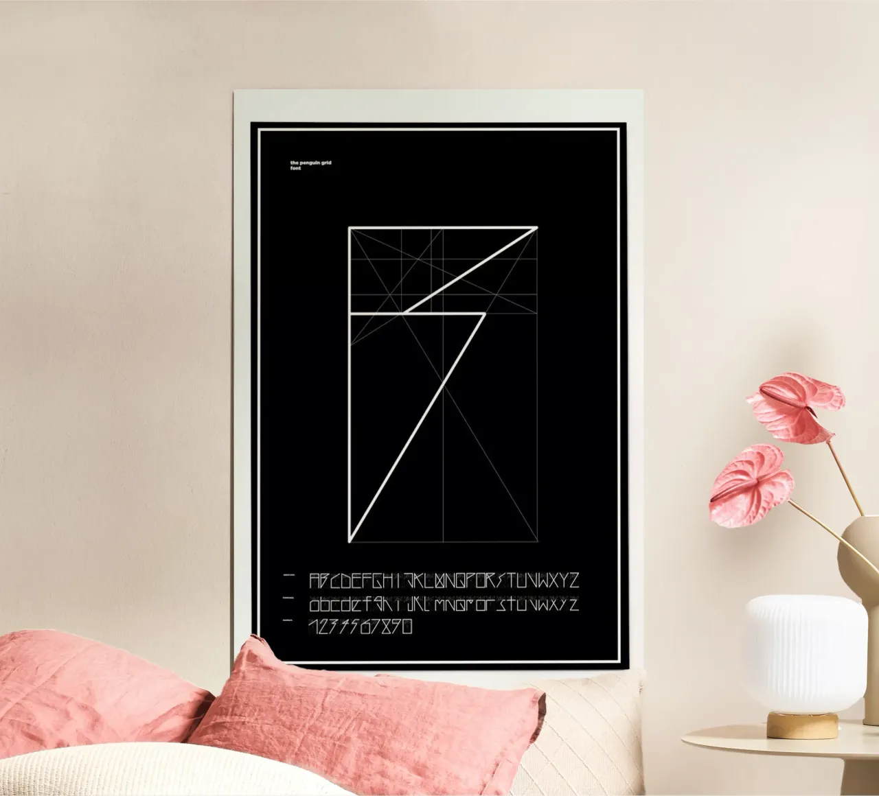 Penguin Grid Font carta hahnemühle da Marcin Plonka
