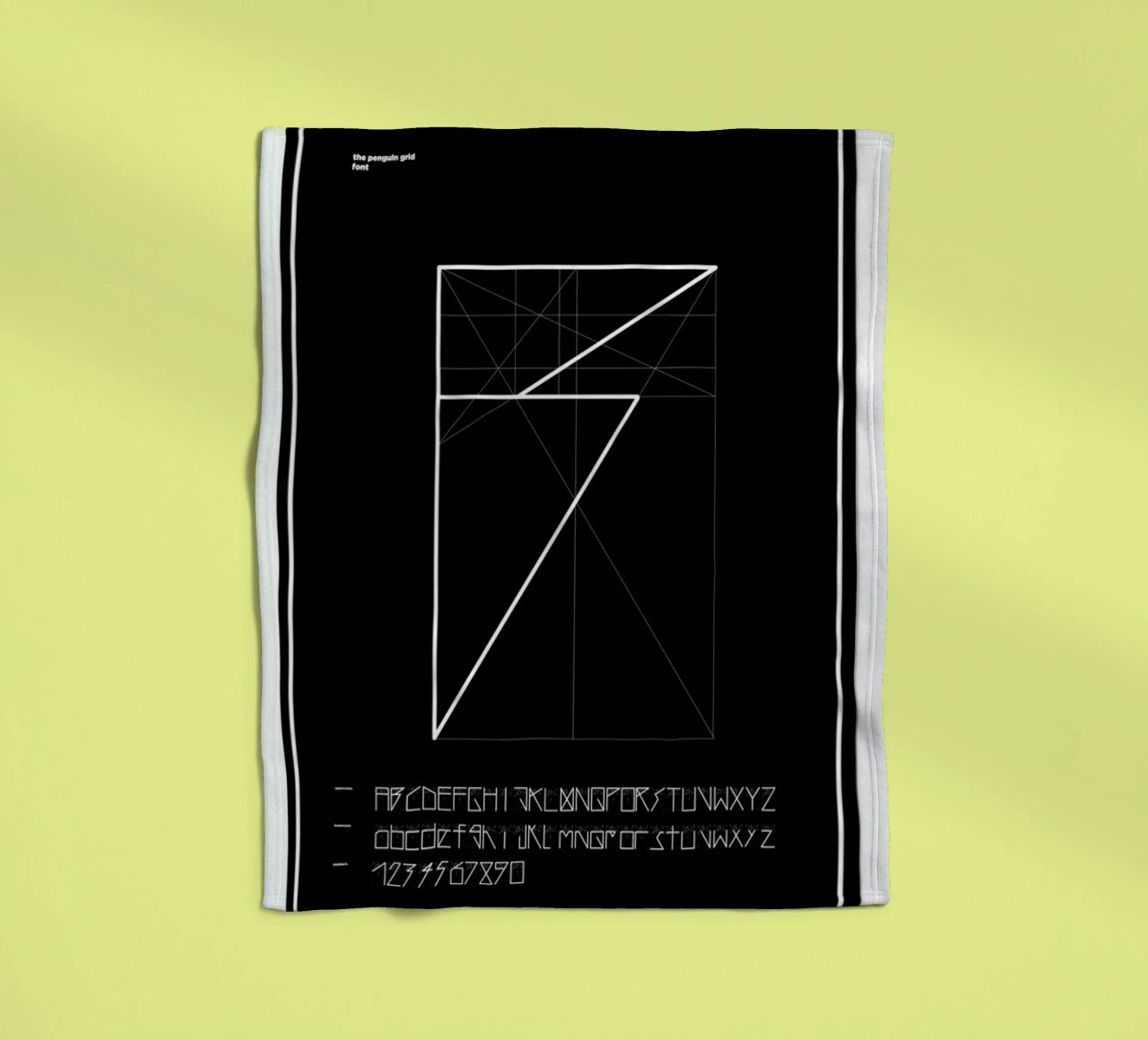 Penguin Grid Font coperta in pile da Marcin Plonka