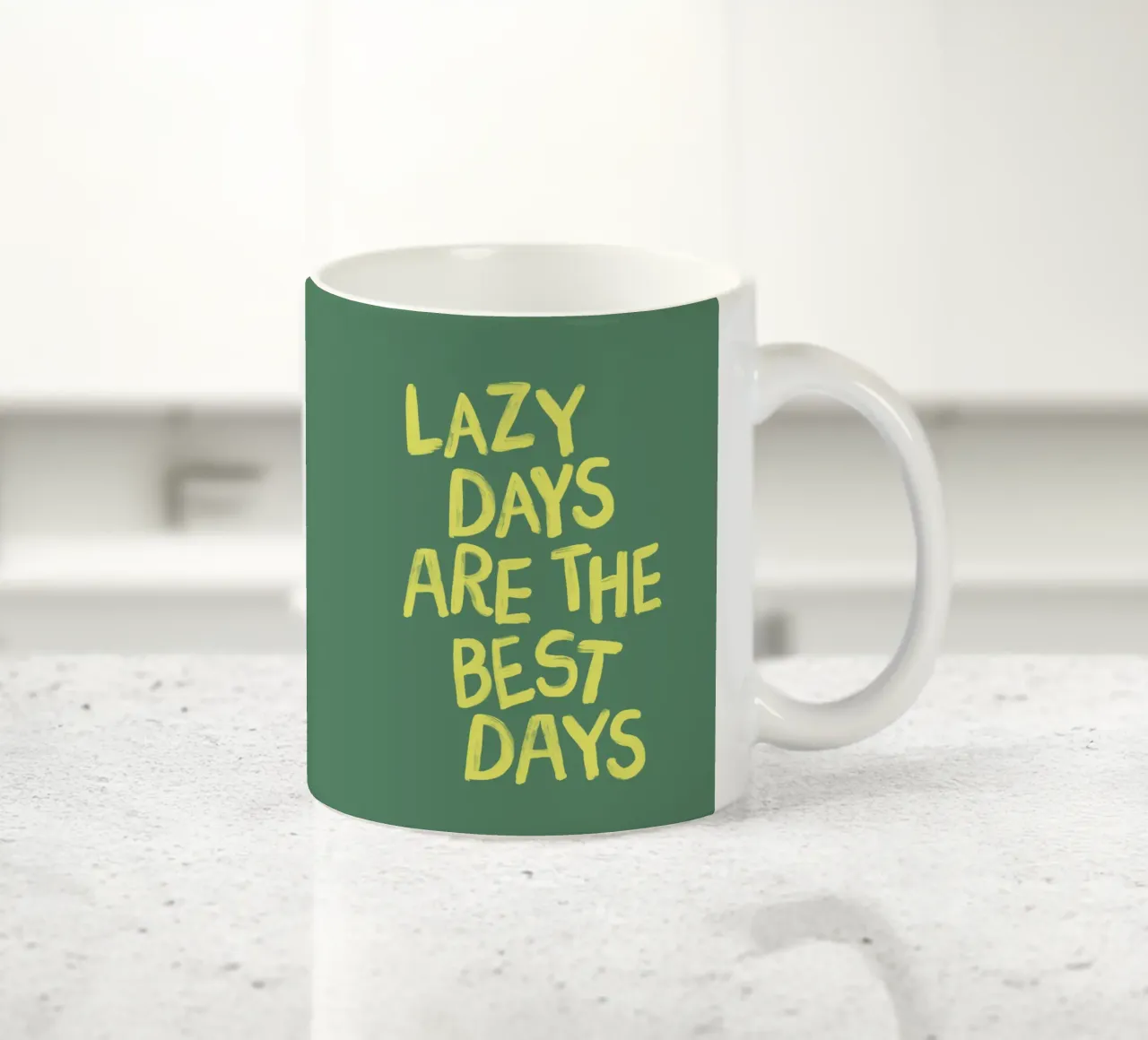 Lazy Days are The Best Days Relaxing Cheerful Bedroom Decor ceramic mug by THE MOTIVATED TYPE