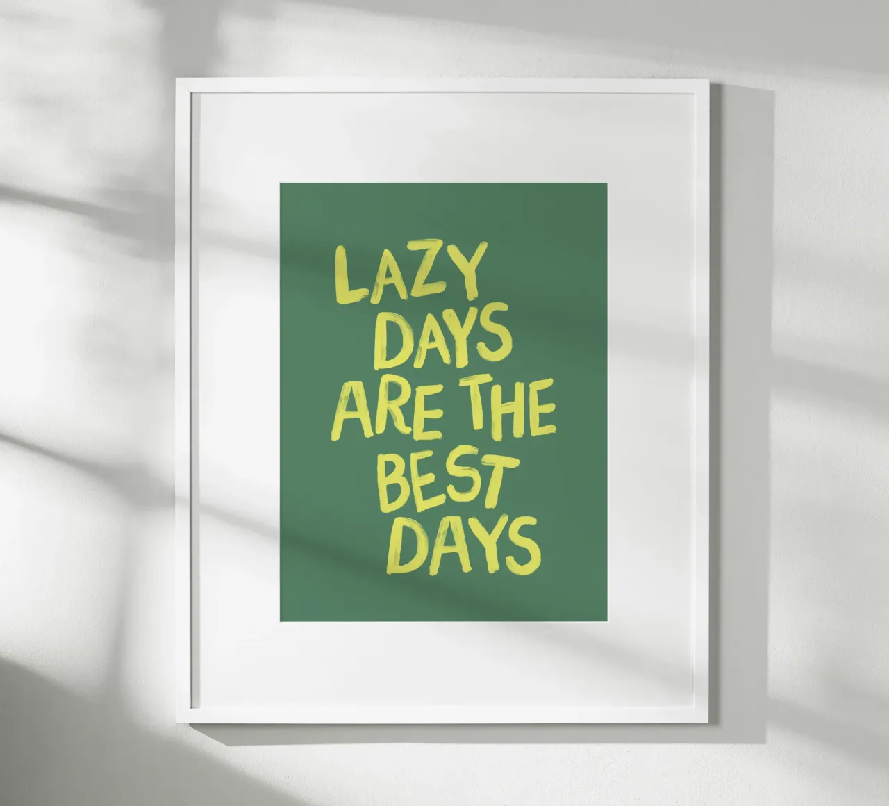 I giorni di pigrizia sono i giorni migliori Rilassante e allegro arredamento per la camera da letto carta hahnemühle da THE MOTIVATED TYPE