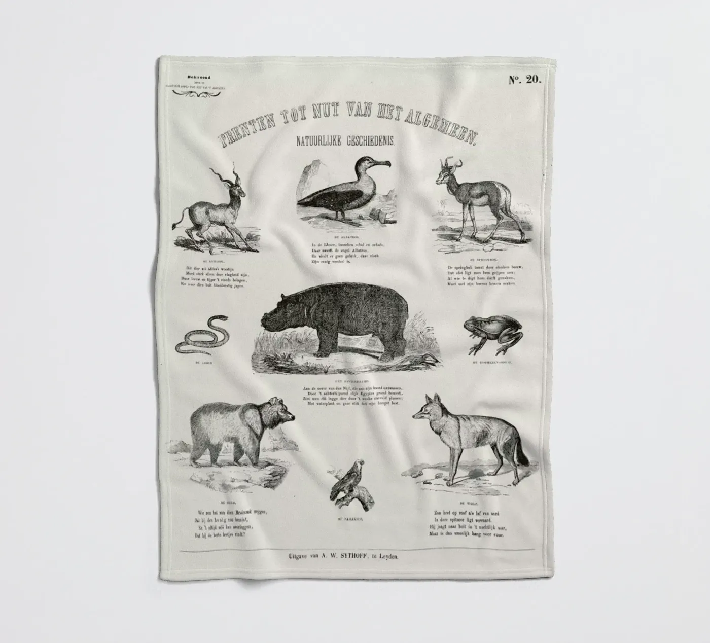 Animals Chart Fleecedecke von Astër