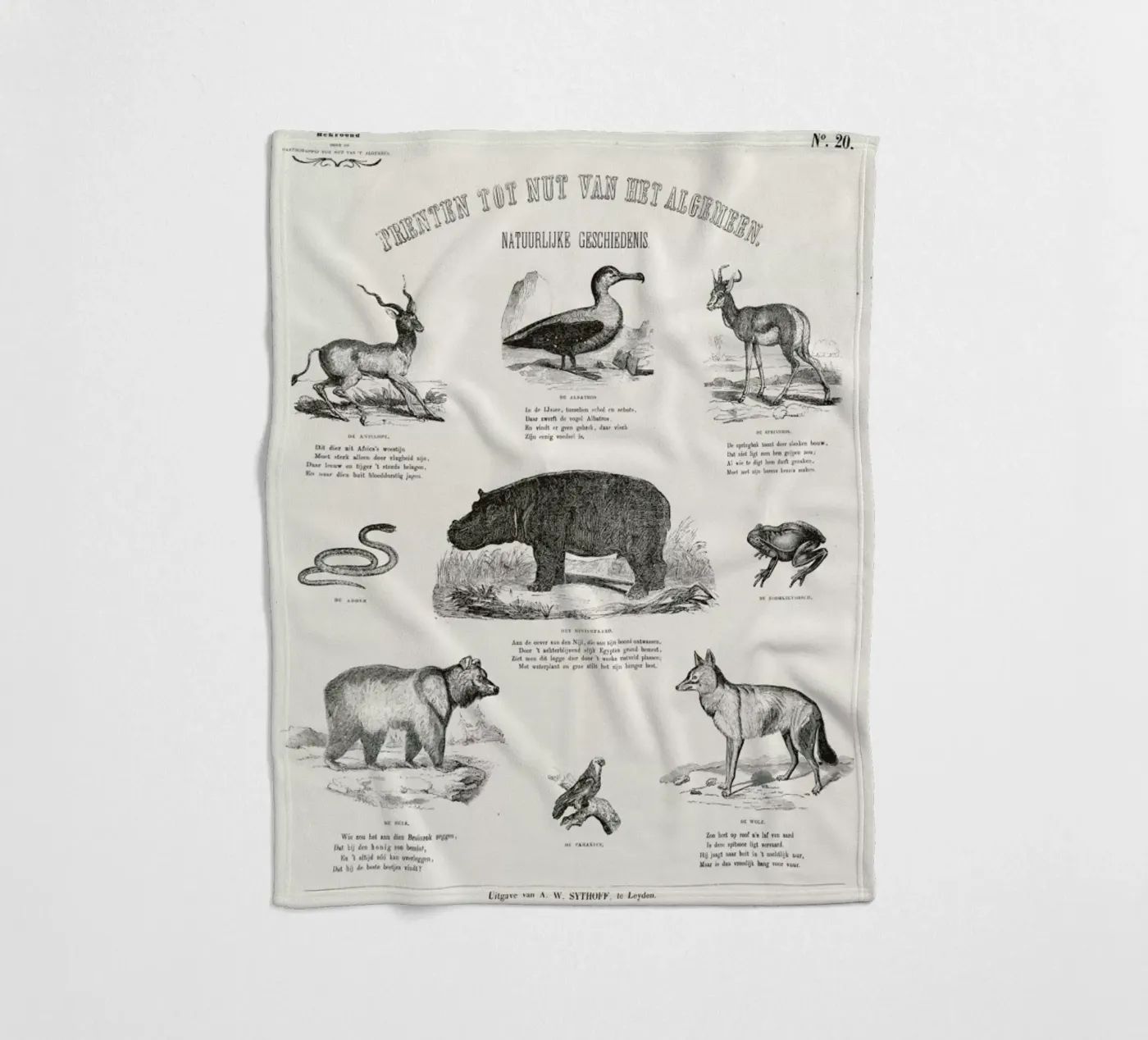 Animals Chart Fleecedecke von Astër