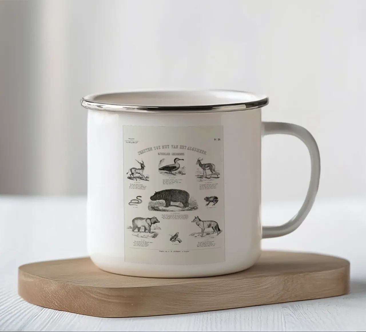 Animals Chart tazza in smalto da Astër