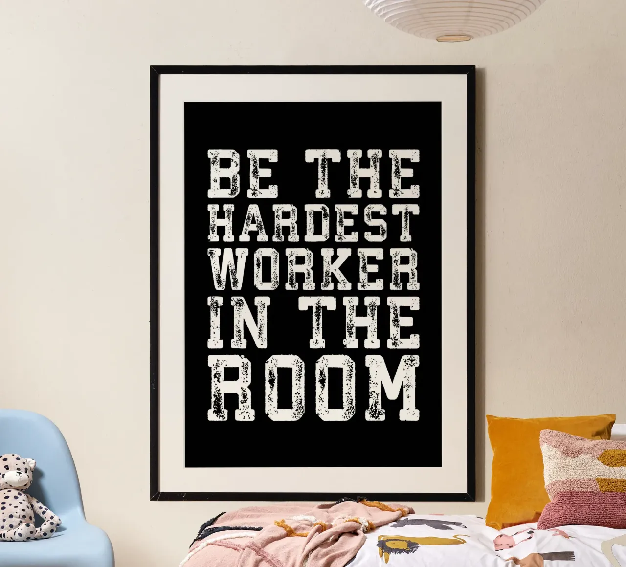 Fitness is mijn vriendje poster met aluminium frame van Aara