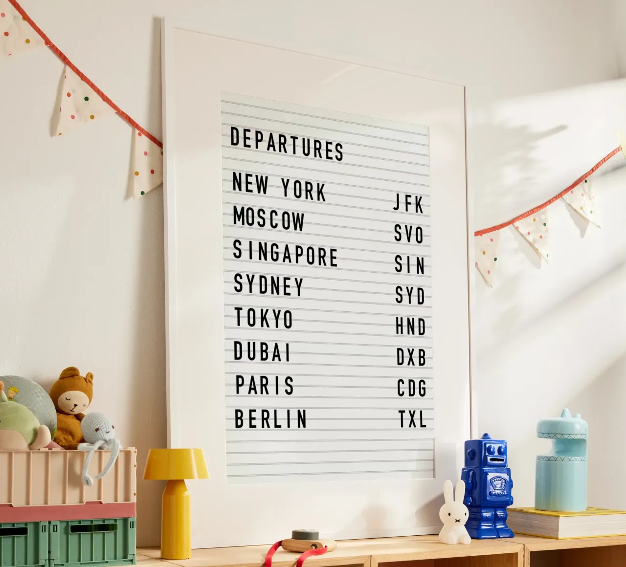 Departure New York poster con telaio in legno da daylight design studio