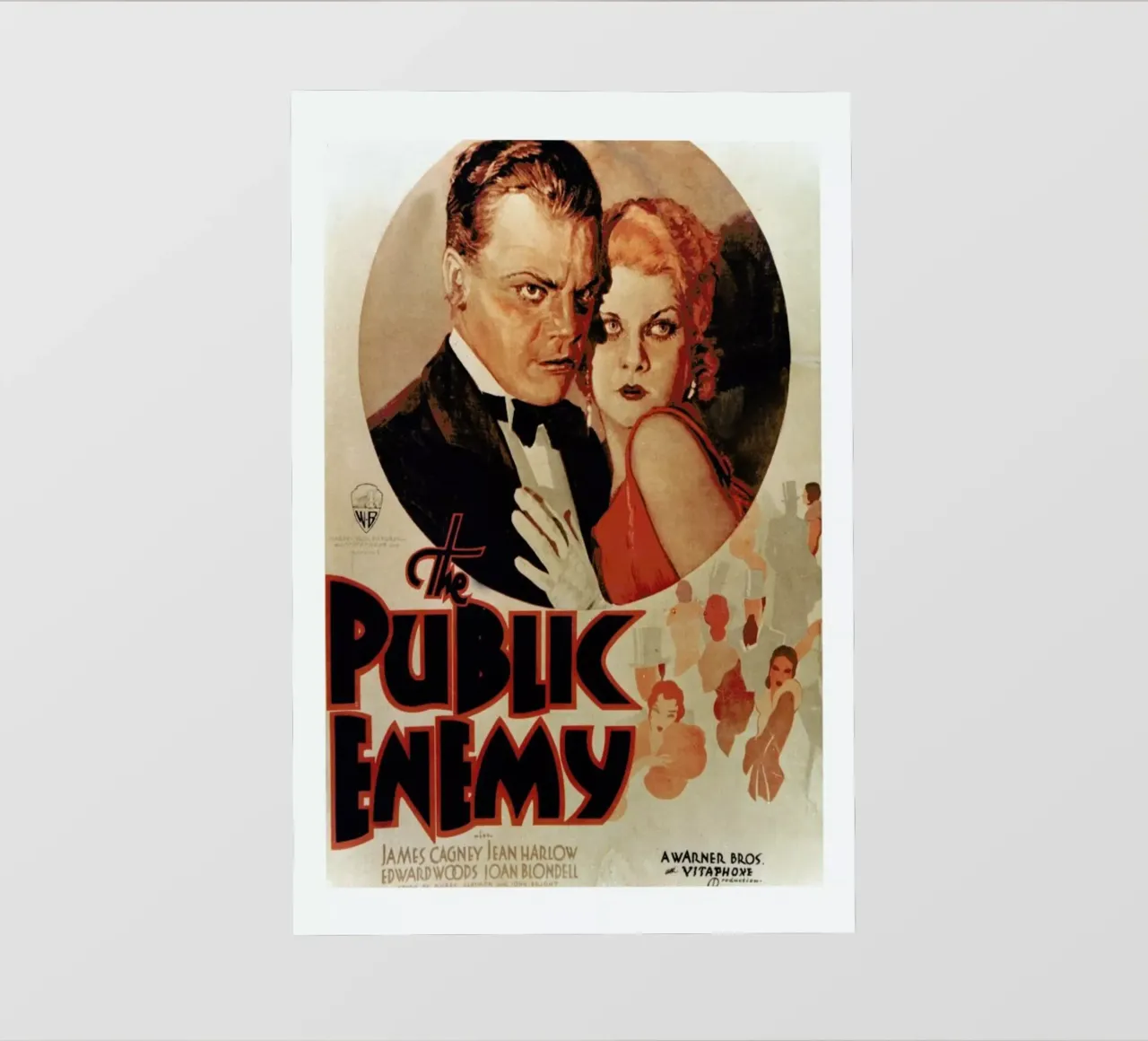 ‘The Public Enemy’ Retro Movie Poster pellicola backlit da Gallery Print and Art Limited