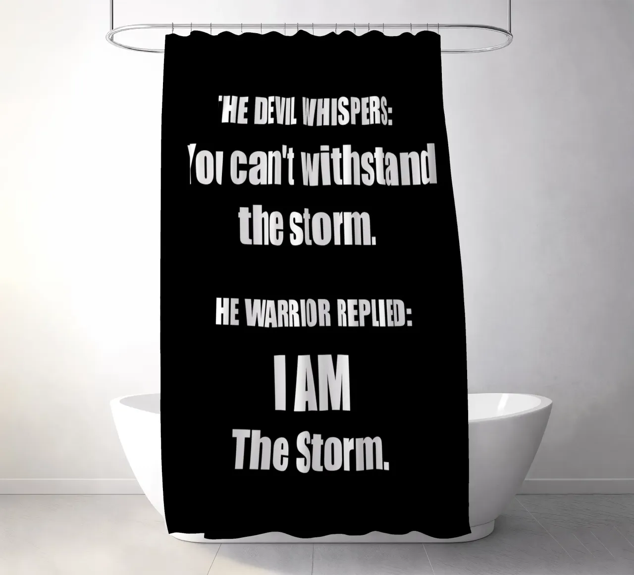 Same As Everyone Else shower curtain by Aara