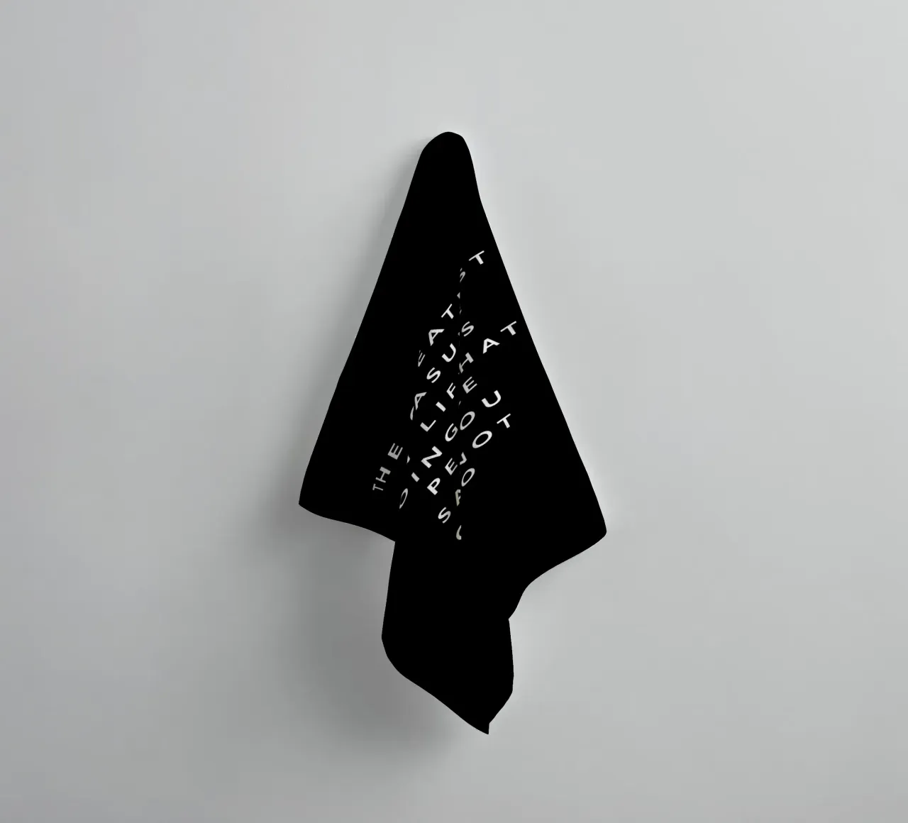 The Greatest Pleasure in Life Typografie Design towel by THE MOTIVATED TYPE