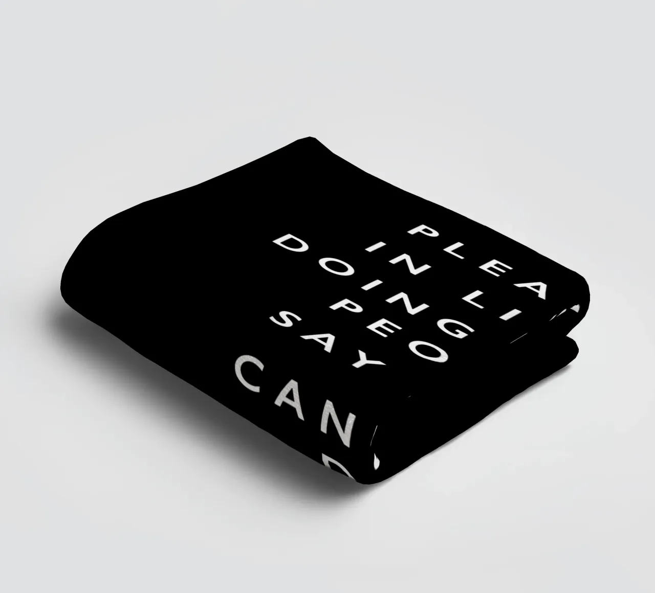 The Greatest Pleasure in Life Typografie Design towel by THE MOTIVATED TYPE