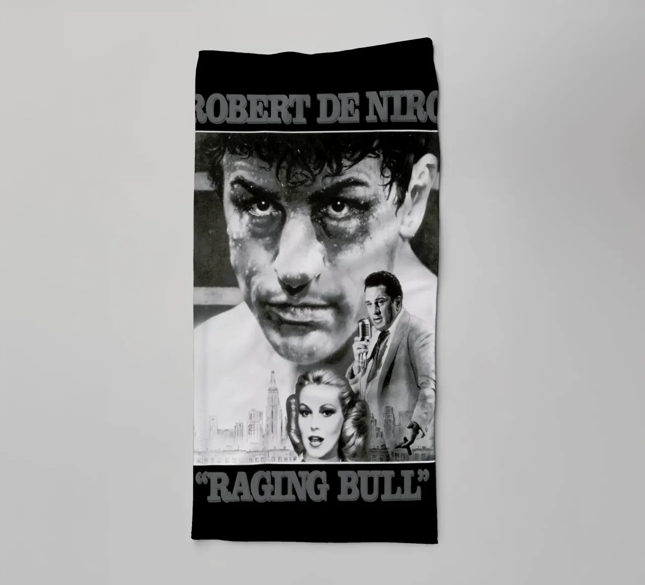 ‘Raging Bull’ Retro Movie Poster towel by Gallery Print and Art Limited