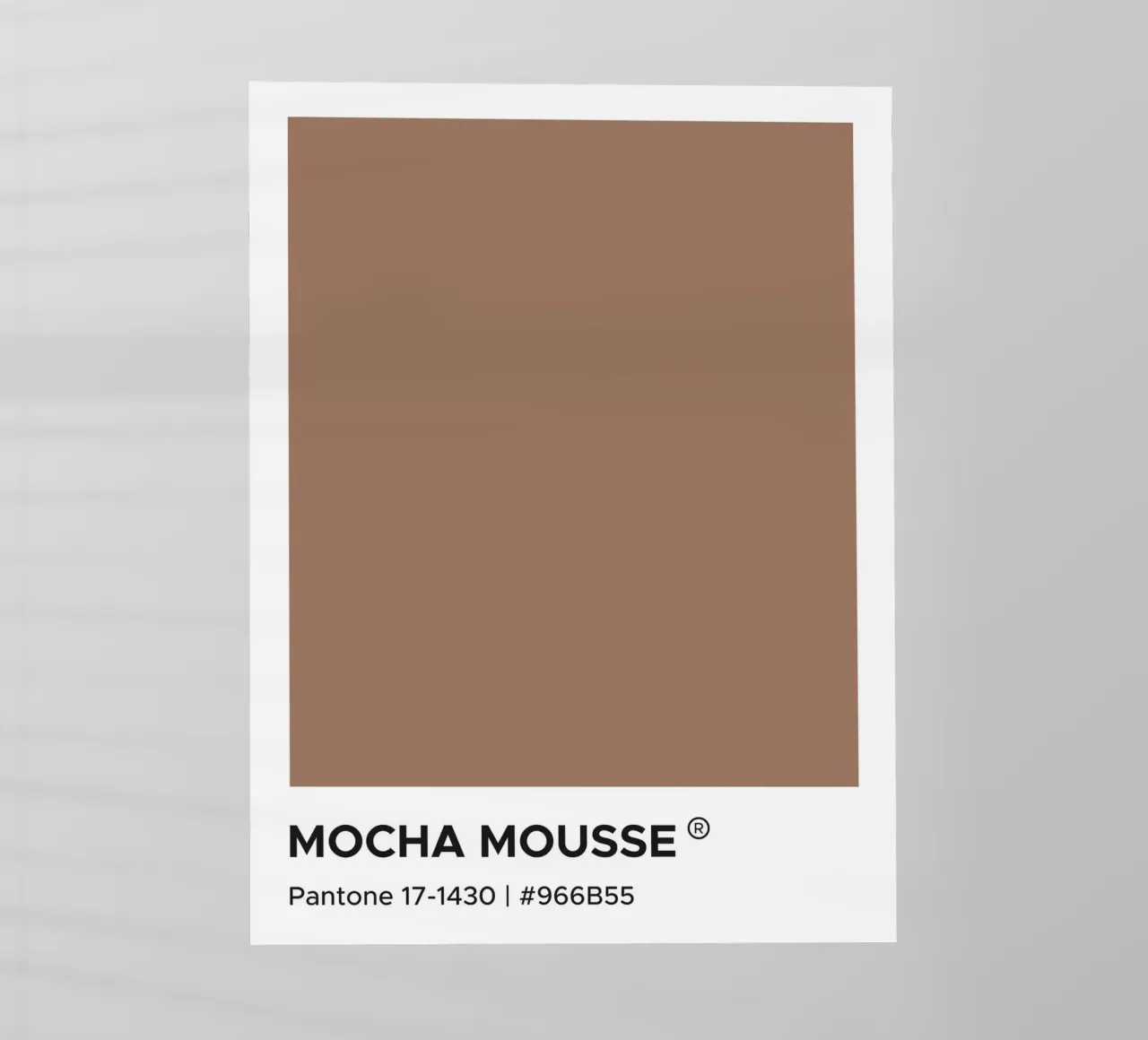 Mocha Mousse Pantone pellicola backlit da Paigaam Studio