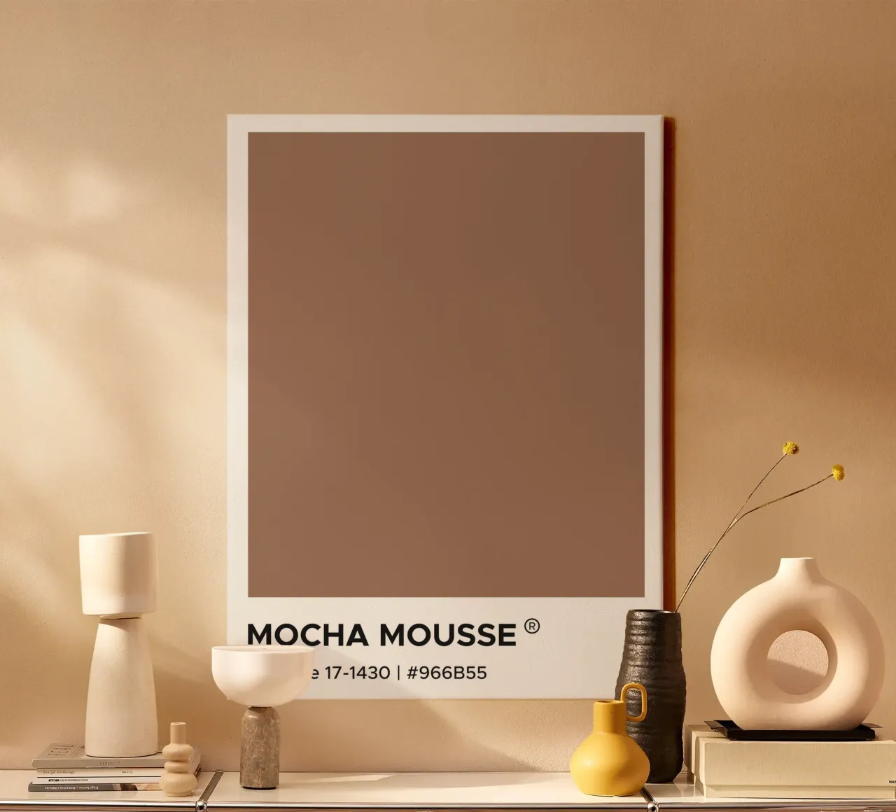 Mokka Mousse Pantone canvas van Paigaam Studio
