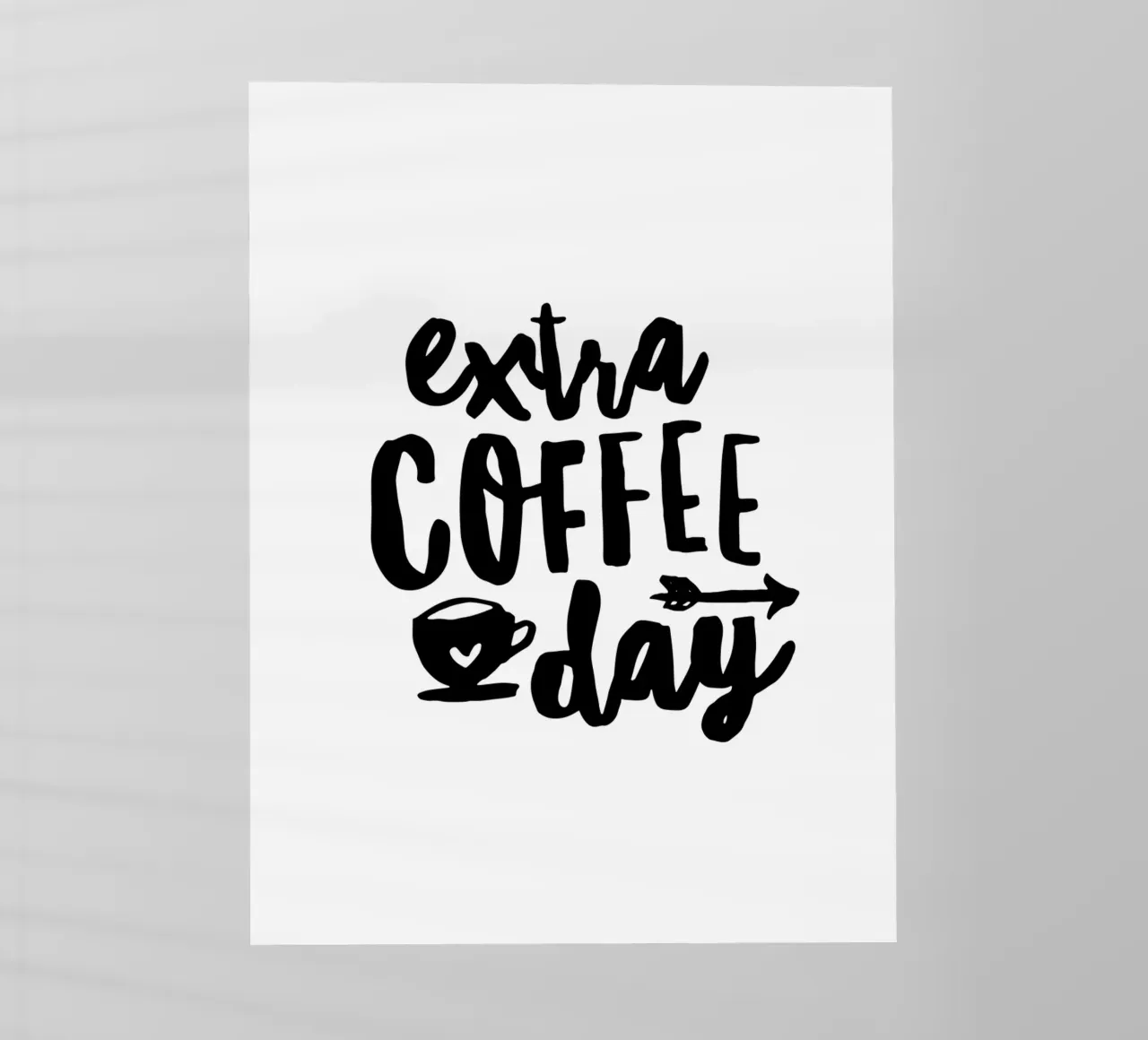 Extra Coffee Day design tipografico pellicola backlit da THE MOTIVATED TYPE