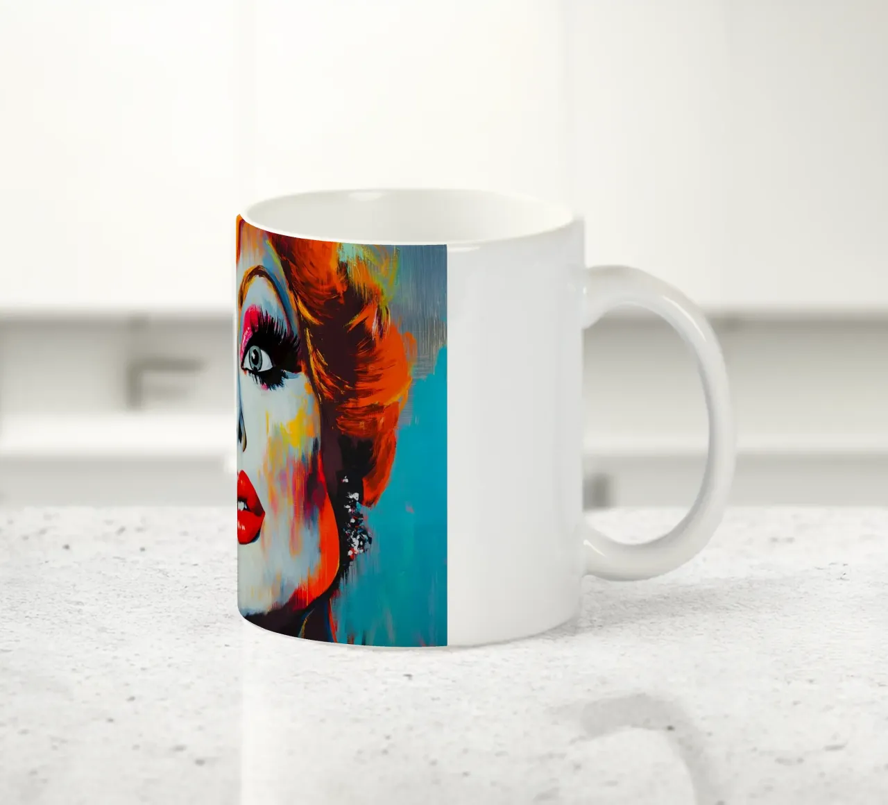 Pop art e glamour tazza in ceramica da M-Ulrich-Digital Art