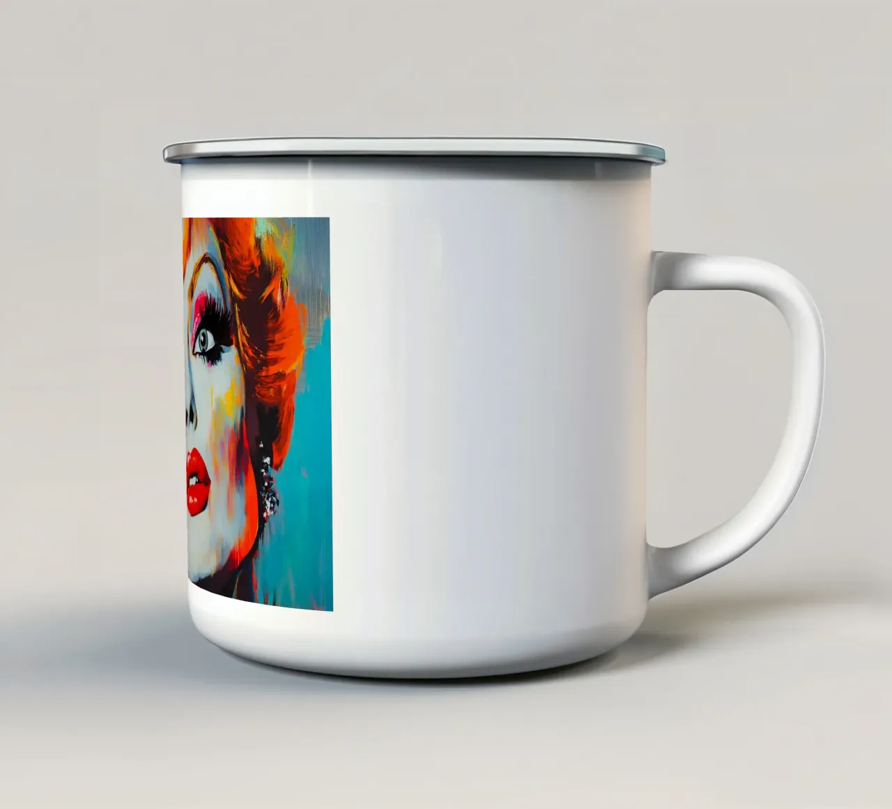 Pop art e glamour tazza in smalto da M-Ulrich-Digital Art