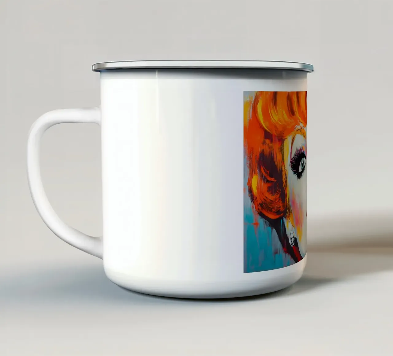 Pop art e glamour tazza in smalto da M-Ulrich-Digital Art