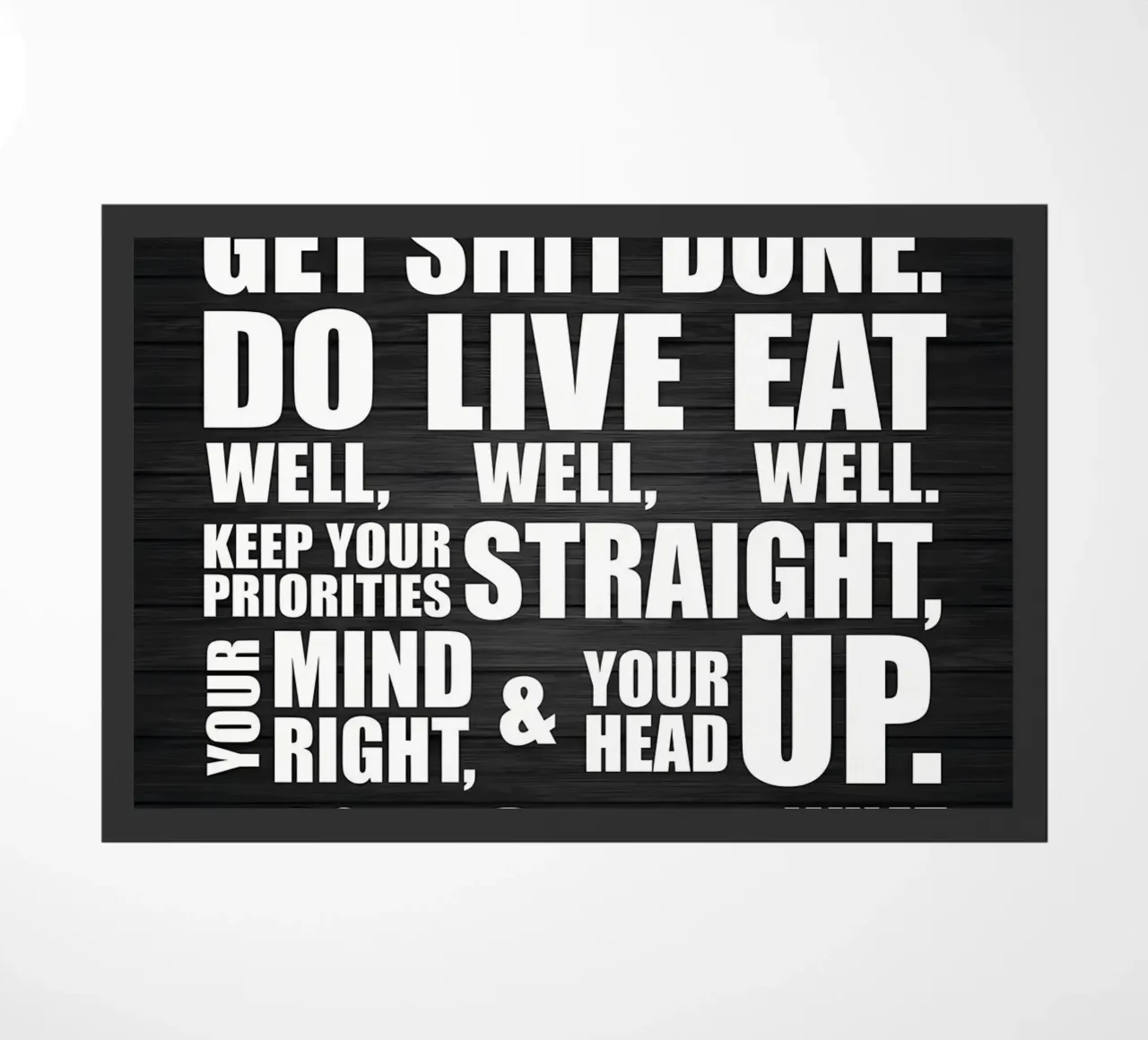 Average vs Hustle doormat by Aara