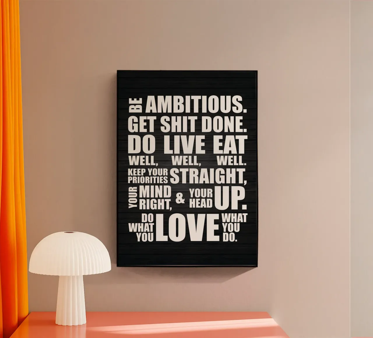 Average vs Hustle acrylic glass by Aara