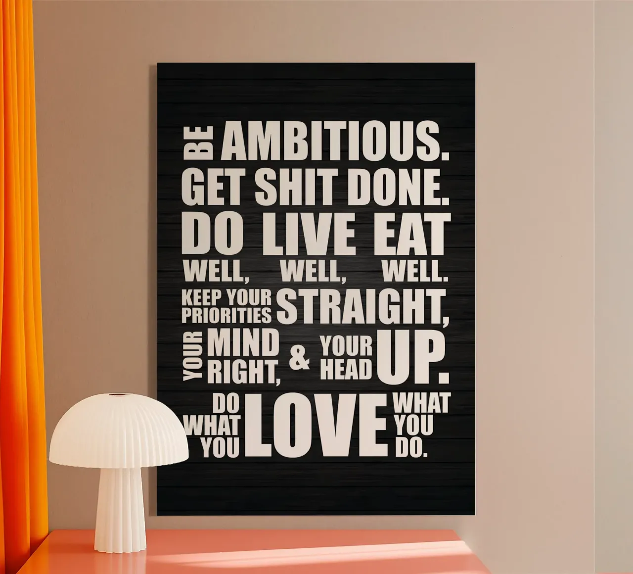 Average vs Hustle acrylic glass by Aara