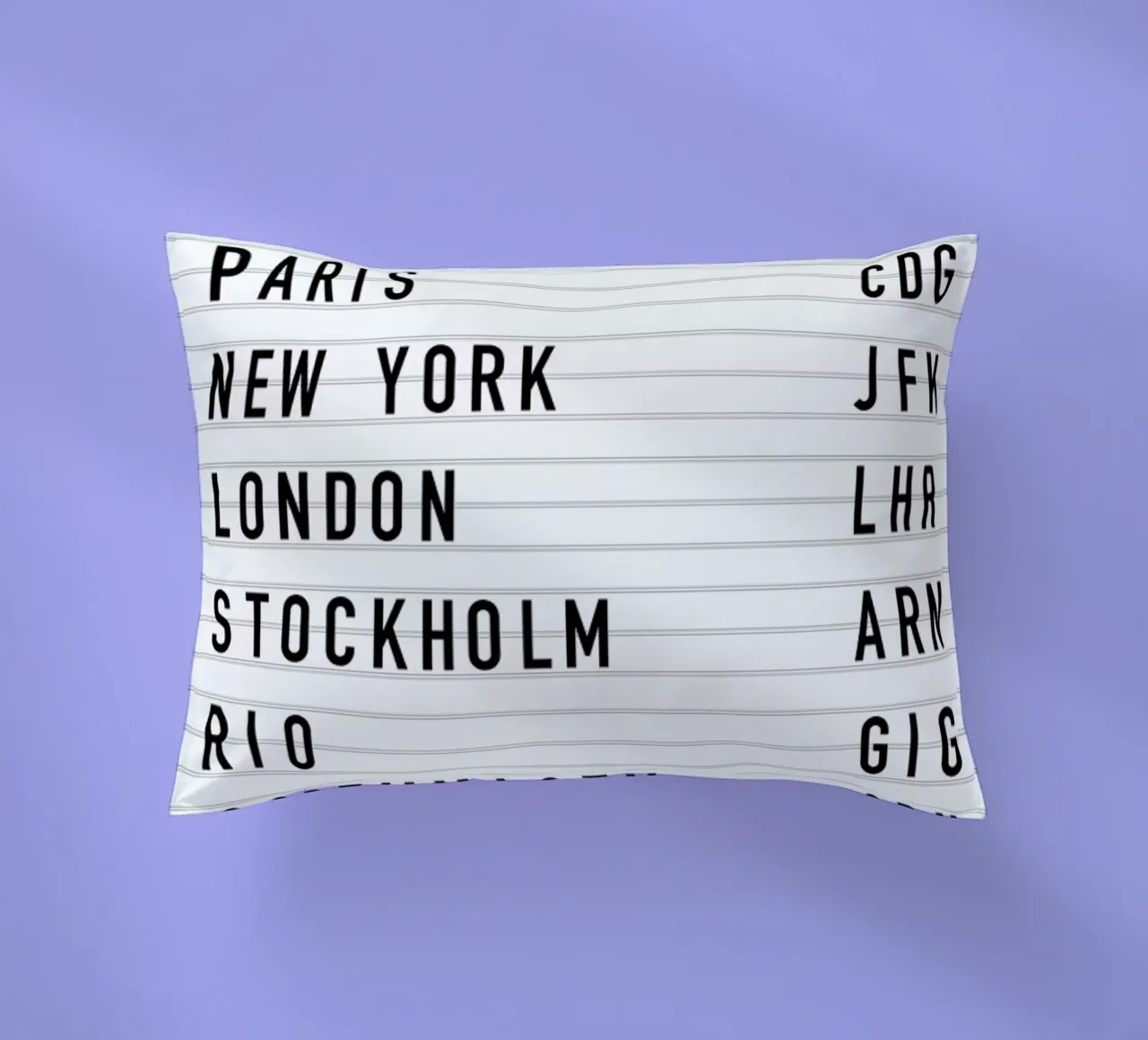 Berlin Departure decorative cushion by daylight design studio