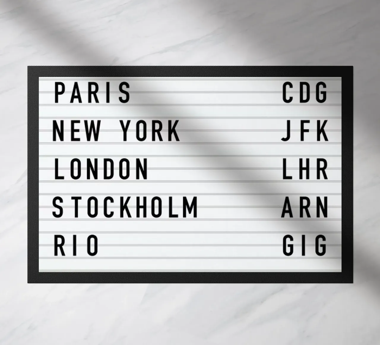 Berlin Departure doormat by daylight design studio