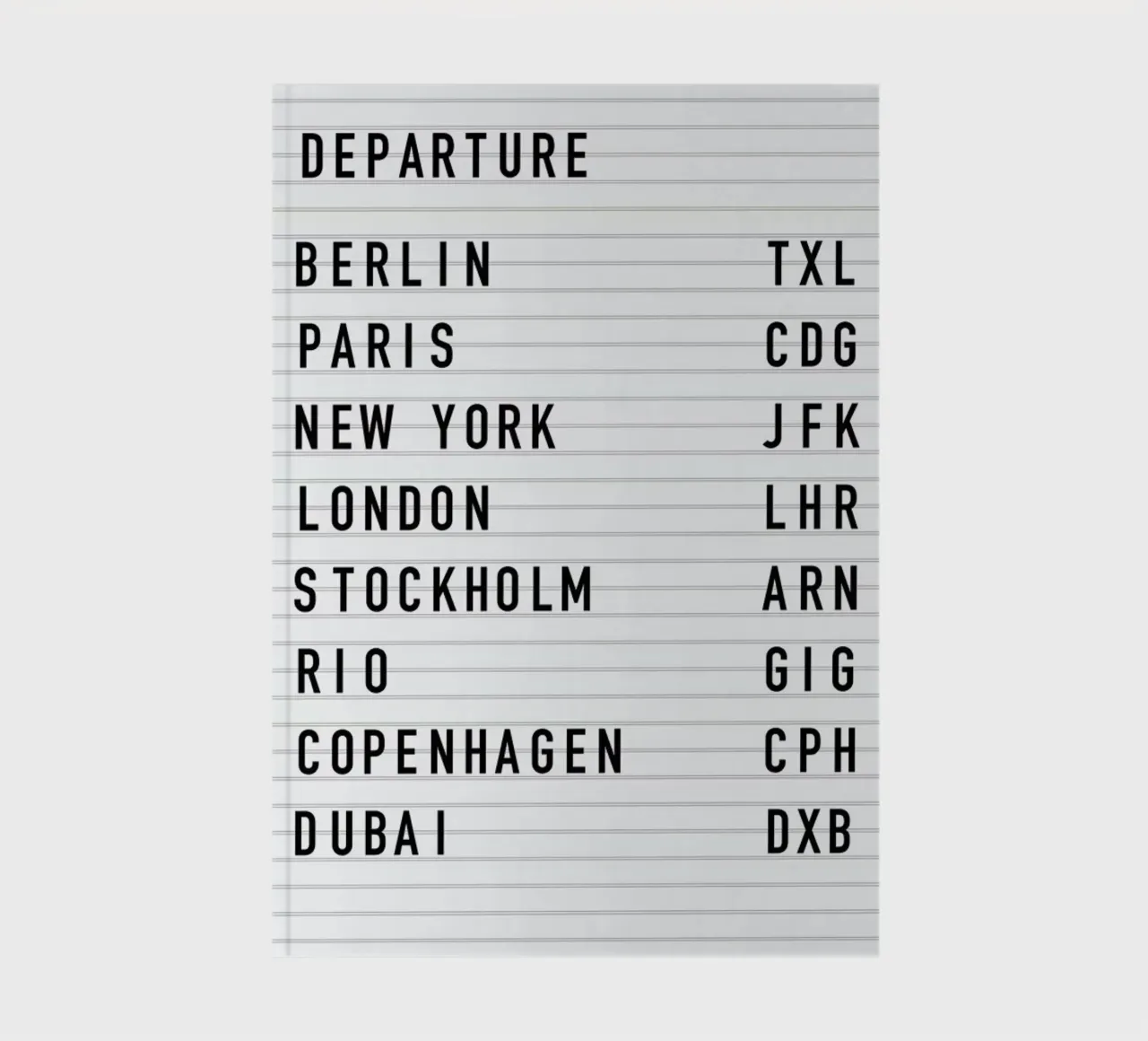 Berlin Departure notebook by daylight design studio