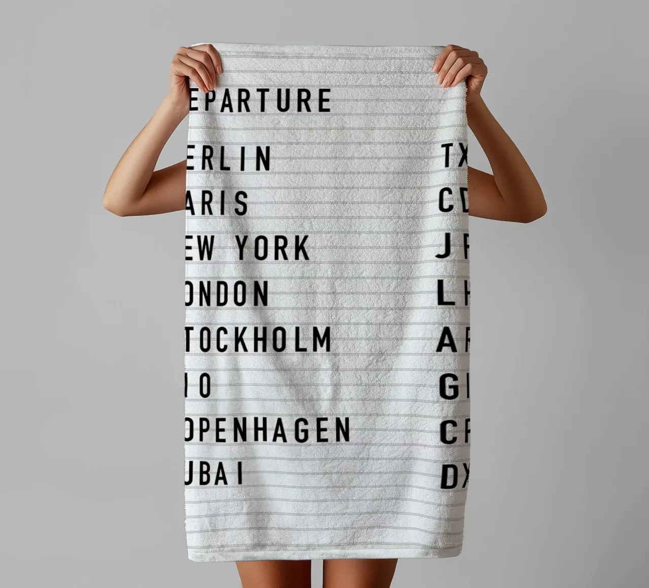 Berlin Departure towel by daylight design studio