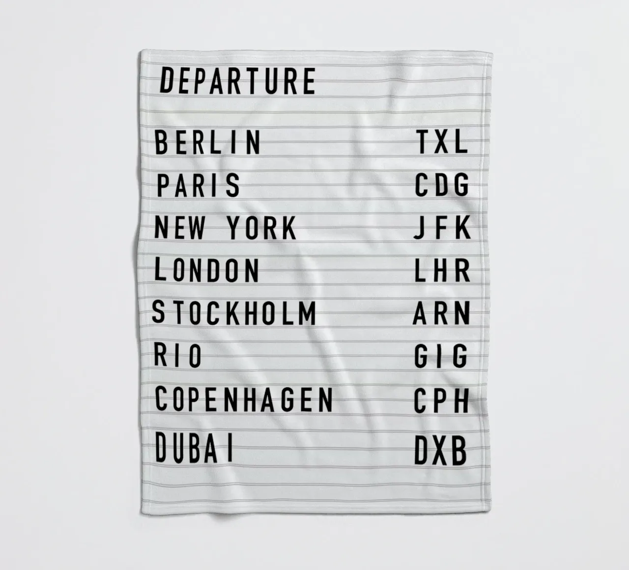 Berlin Departure fleece blanket by daylight design studio