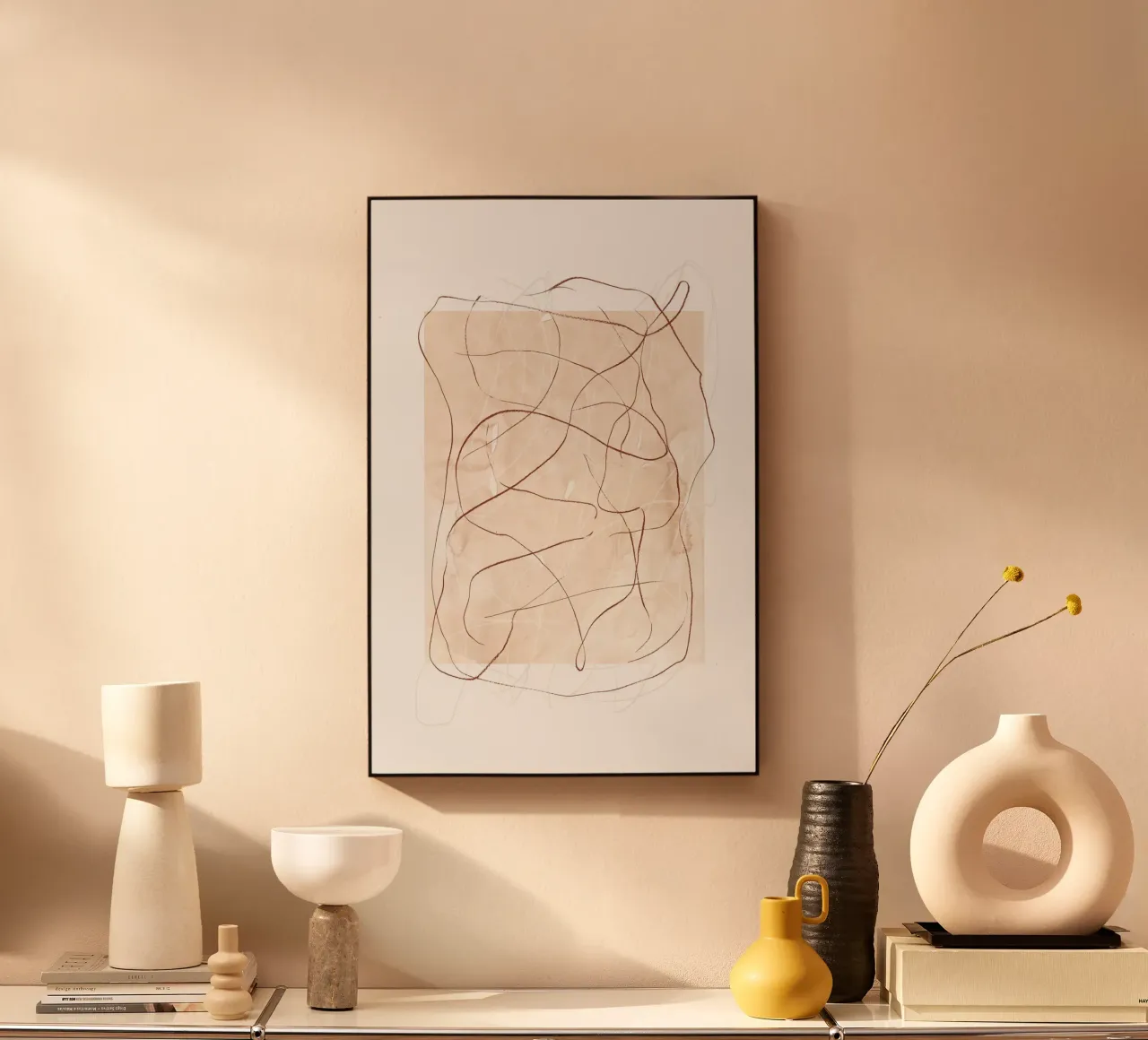 Garabatos a lápiz de terracota metacrilato de NouveauPrints