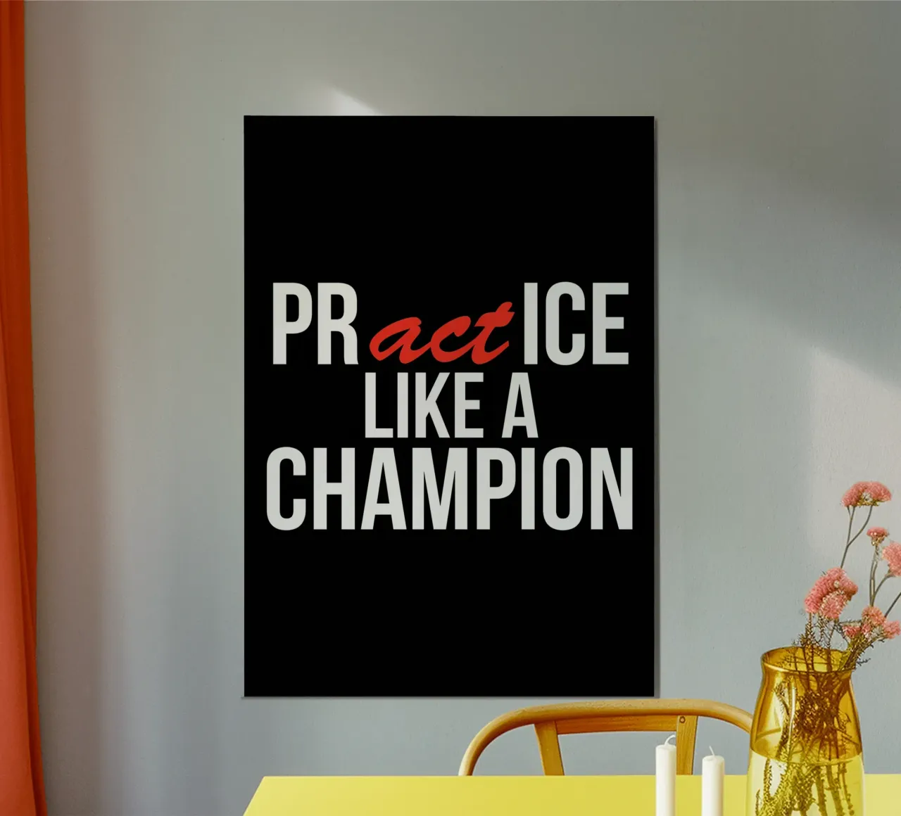Zwak zijn is gevaarlijk poster met houten frame van Aara