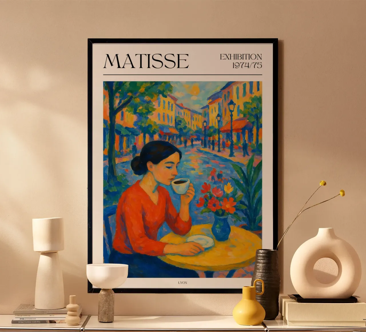 Henri Matisse inspiriertes Poster – Pause im Café poster da typealive