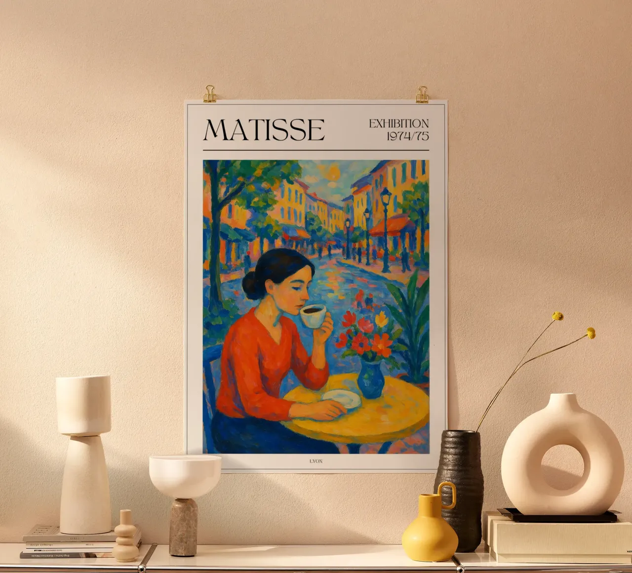Henri Matisse inspiriertes Poster – Pause im Café poster da typealive