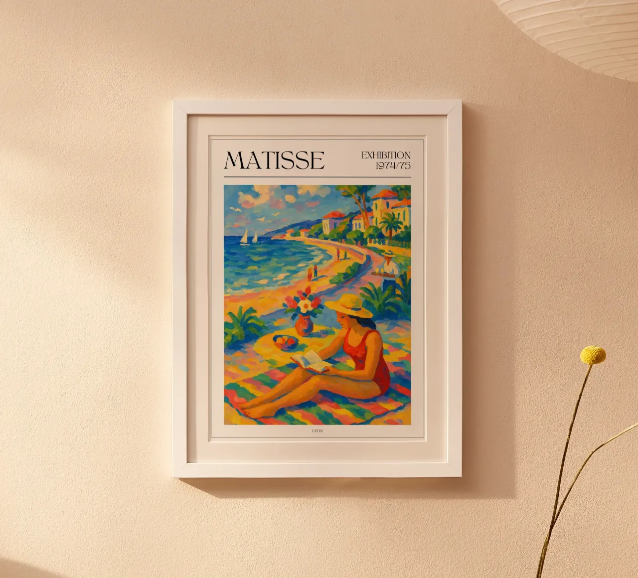 Henri Matisse inspiriertes Poster – Ein Tag am Meer poster con telaio in alluminio da typealive