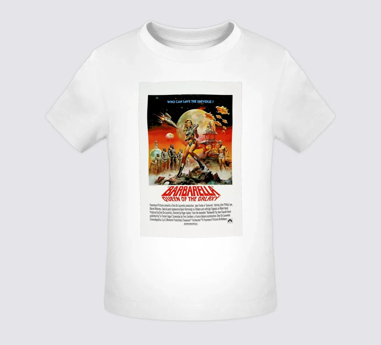 ‘Barbarella’ Retro Movie Poster maglietta neonato da Gallery Print and Art Limited