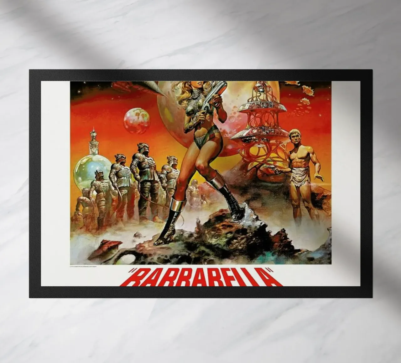‘Barbarella’ Retro Movie Poster zerbino da Gallery Print and Art Limited