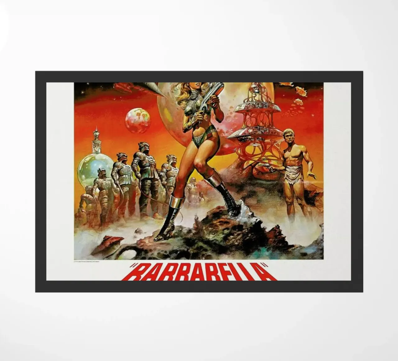 ‘Barbarella’ Retro Movie Poster zerbino da Gallery Print and Art Limited