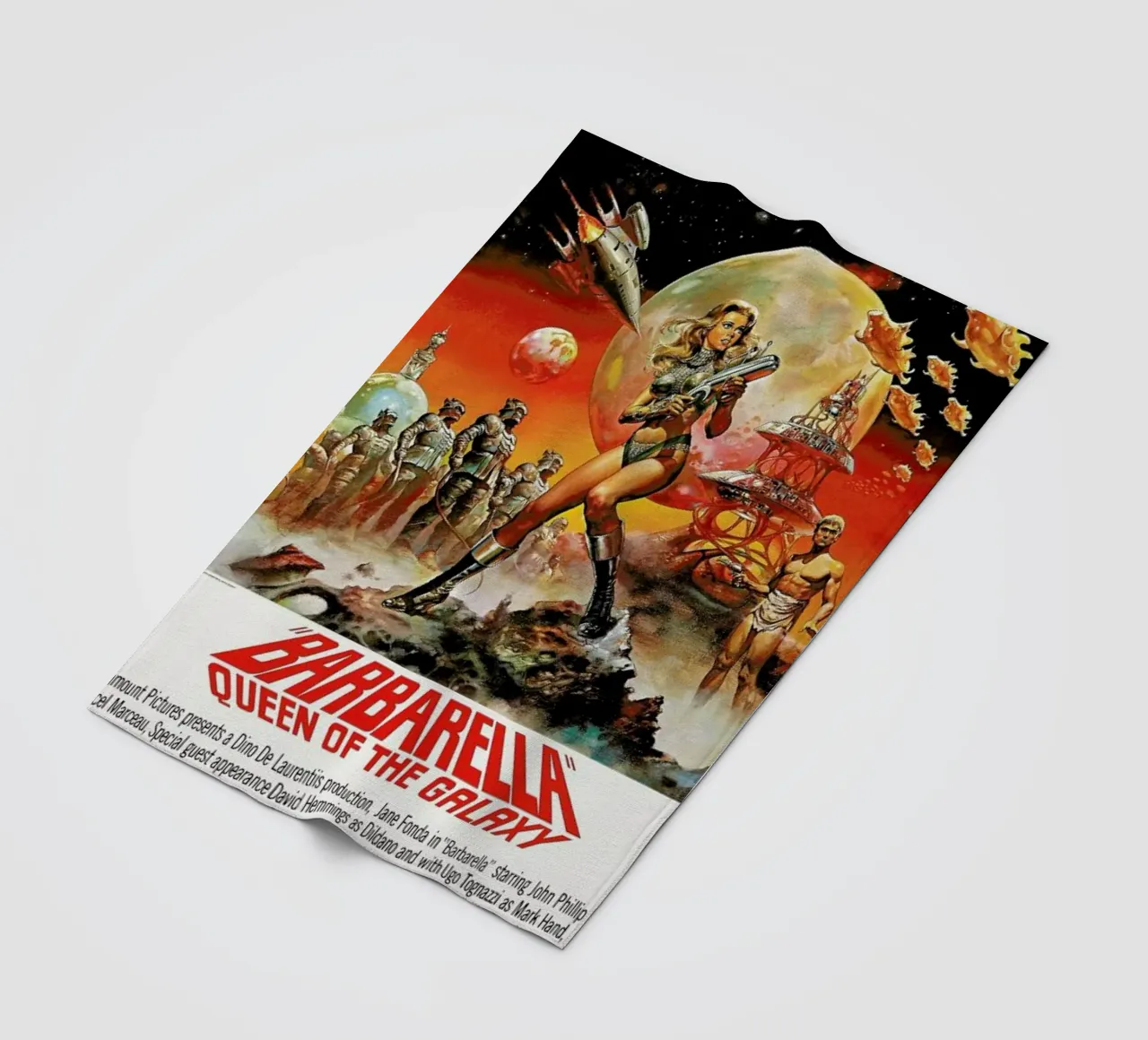 ‘Barbarella’ Retro Movie Poster coperta in pile da Gallery Print and Art Limited