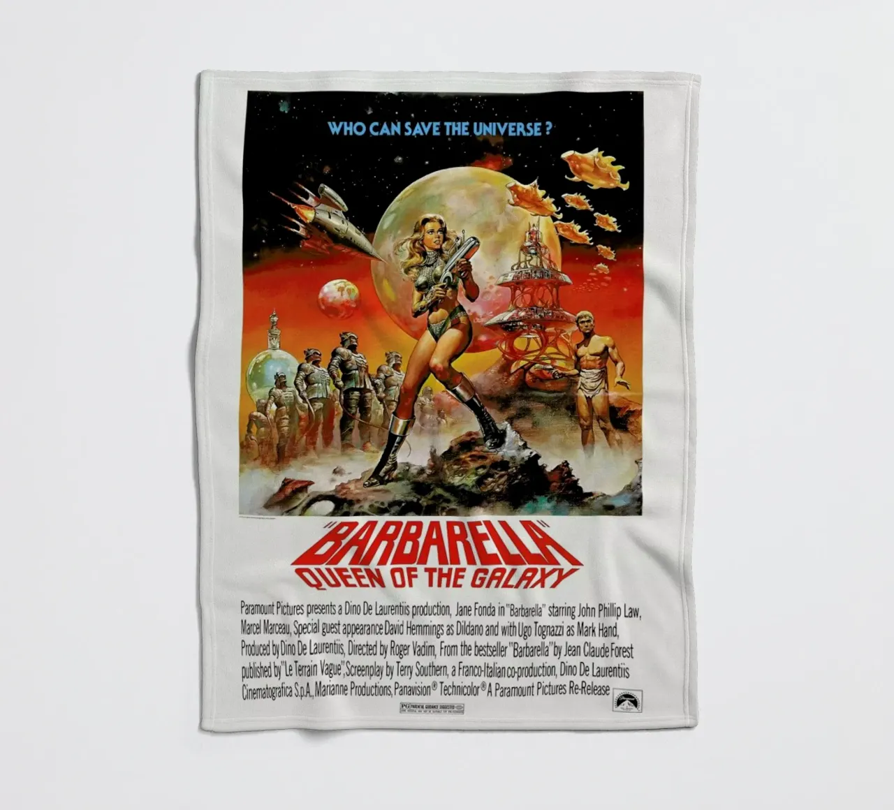 ‘Barbarella’ Retro Movie Poster coperta in pile da Gallery Print and Art Limited