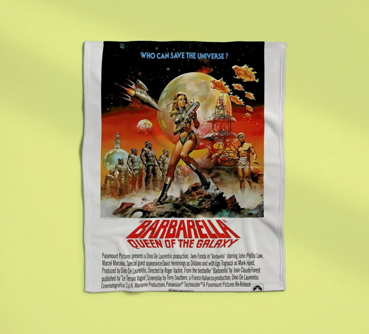 ‘Barbarella’ Retro Movie Poster coperta in pile da Gallery Print and Art Limited