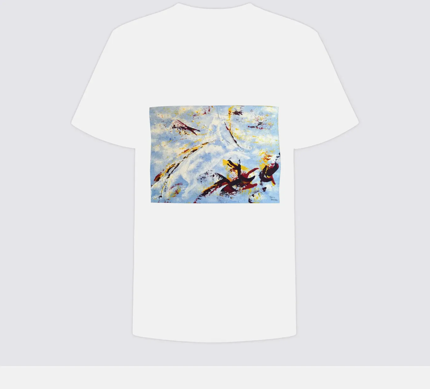 CLOUD JUMPER kinder t-shirt van Thierry Vobmann Abstract painting