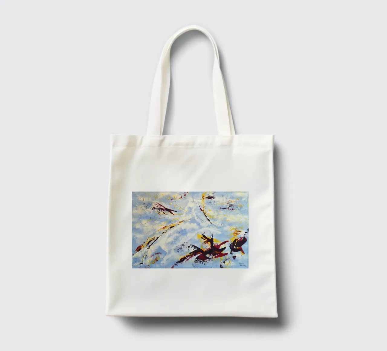 CLOUD JUMPER tote bag by Thierry Vobmann Abstract painting