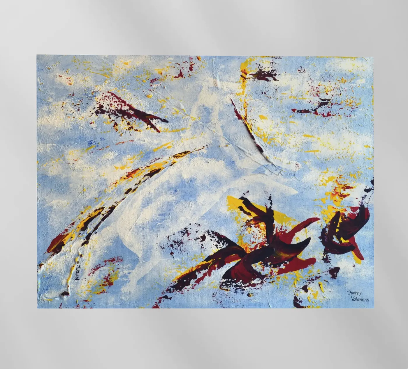 CLOUD JUMPER pellicola backlit da Thierry Vobmann Abstract painting