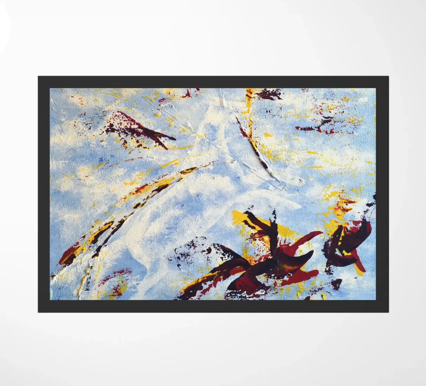 CLOUD JUMPER Fußmatte von Thierry Vobmann Abstract painting